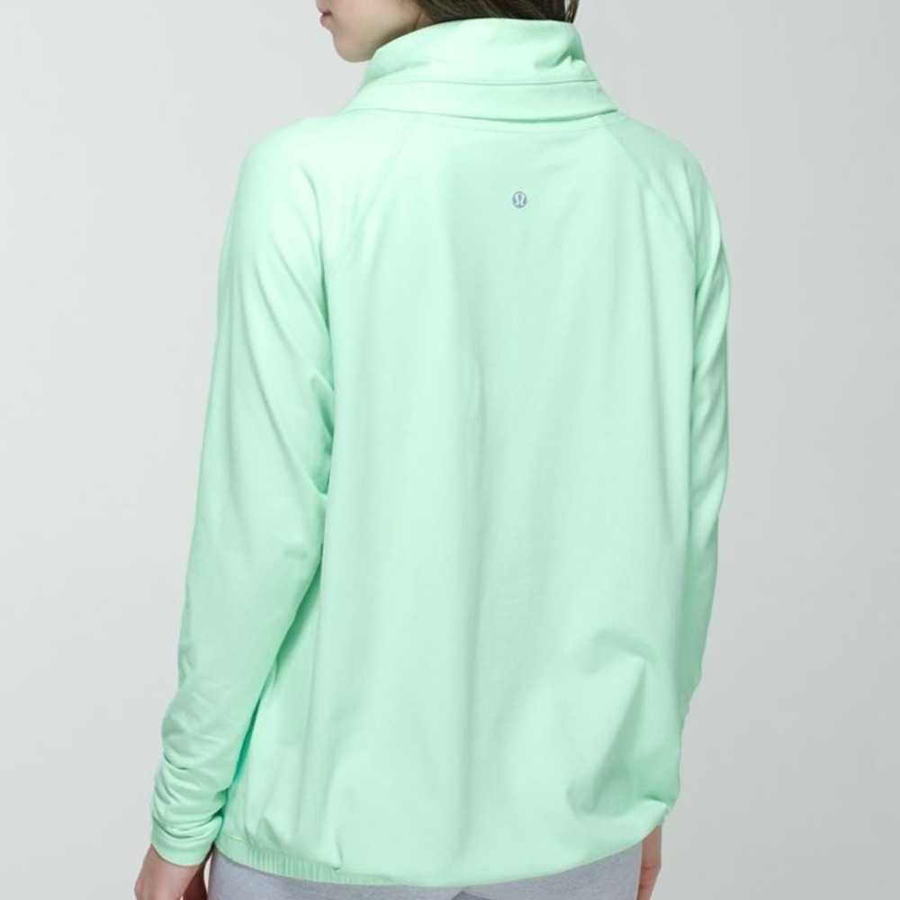 Lululemon Healthy Heart Pullover Fresh Teal Cowl Neck Long Sleeve Top